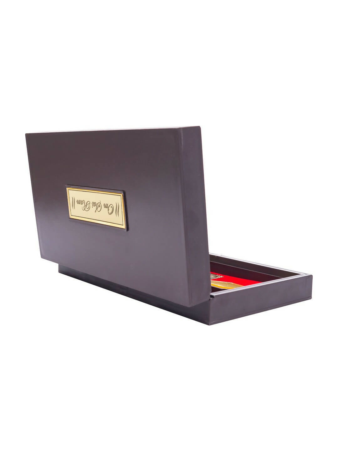Golden Peacock Brown & Blue 24 CT Gold Foil Wooden Sri Sai Baba Pooja Box 