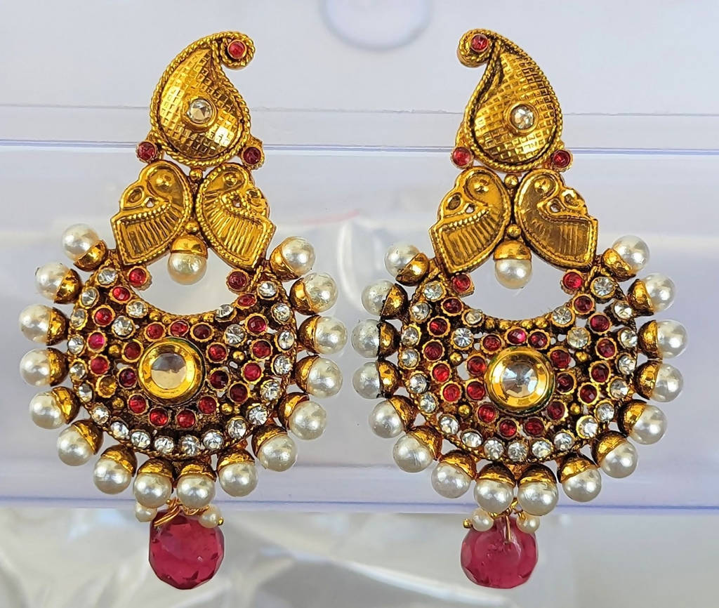 Pink Kemp Mango Designer Earrings - Grab2buy