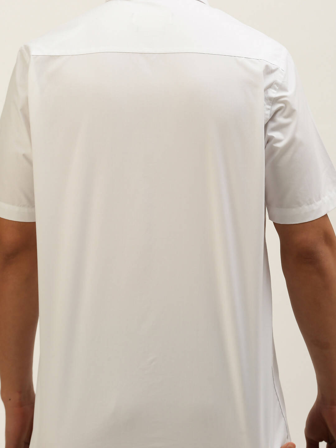 Ramraj Cotton Mens Half Sleeve Formal 100 % Cotton White Shirt 
