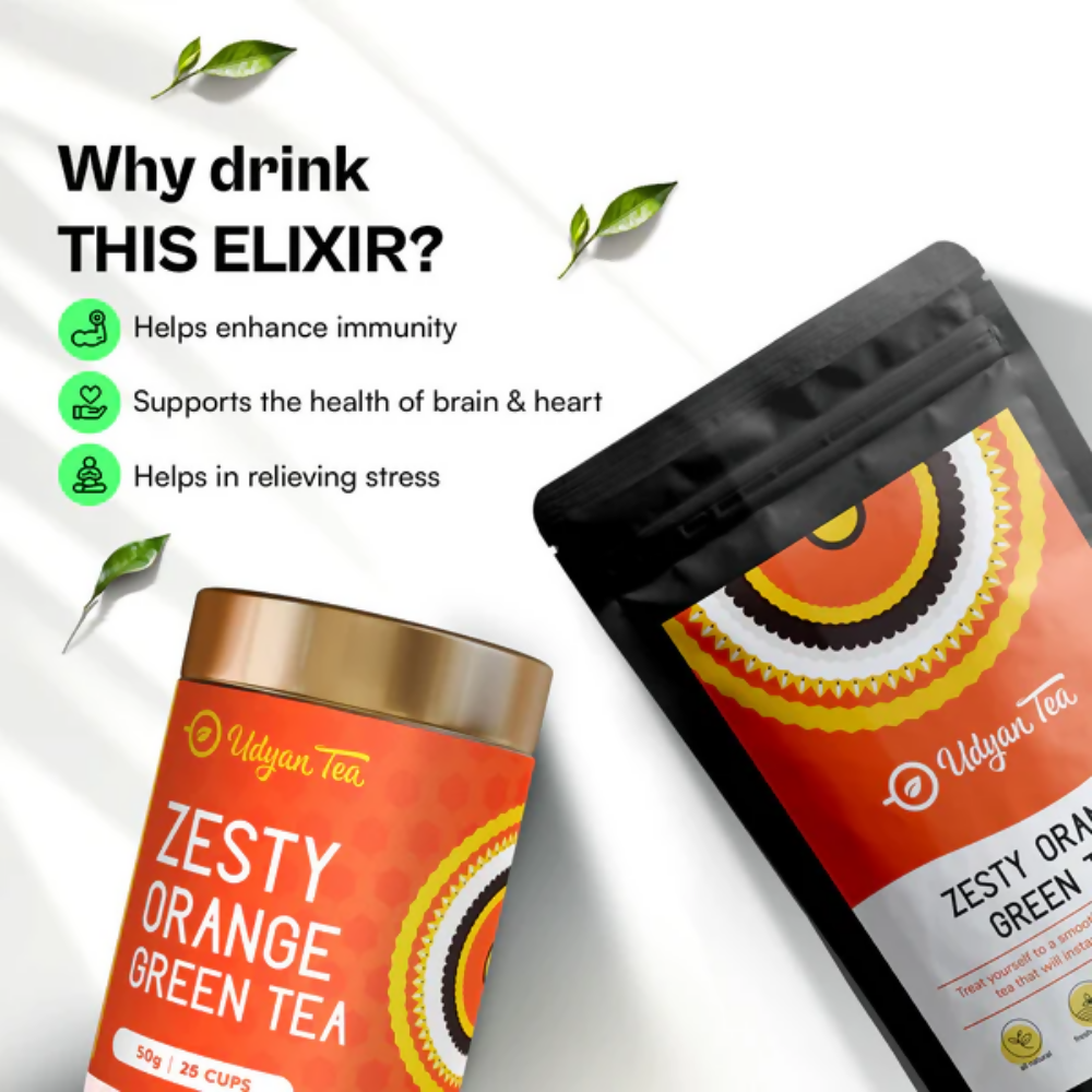 Udyan Tea Zesty Orange Green Tea  Grab2Buy Udyan Tea Grab2Buy