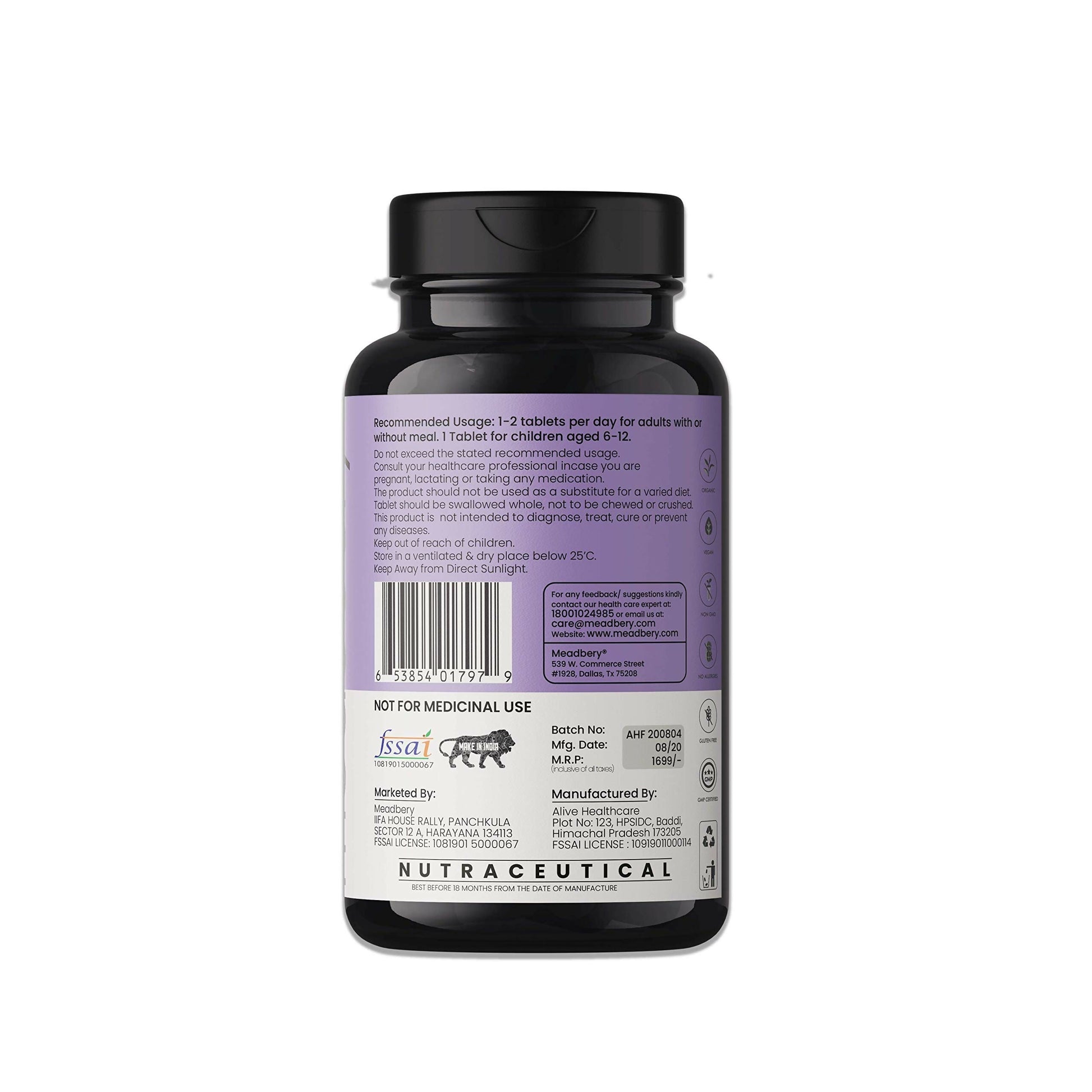 Meadbery Lung Detox Tablets 