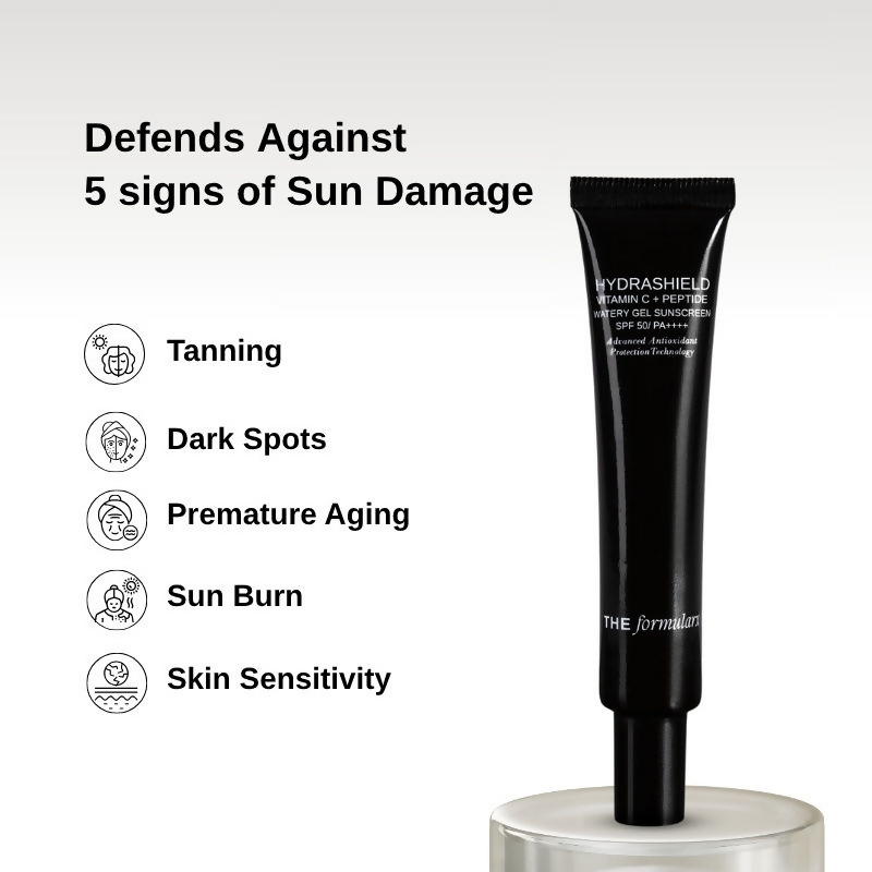 The Formularx Hydrashield Vitamin C + Peptide Sunscreen Spf 50 Pa++++ For Oily, Acne Prone Skin  Grab2Buy The Formularx Grab2Buy