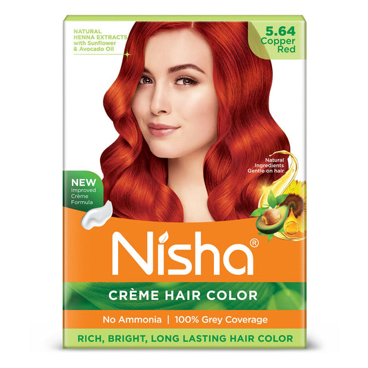 Nisha Creme Hair Color for Women - Copper Red
