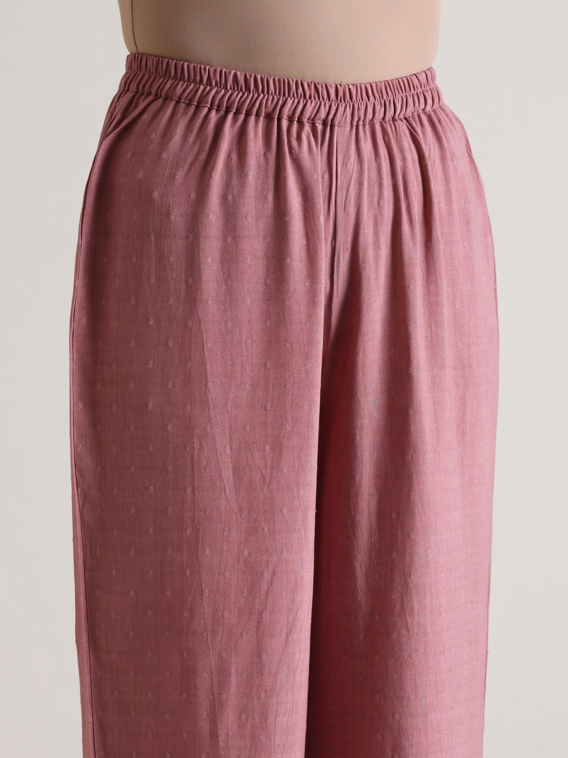 trueBrowns Mauve Angrakha Kurta Set 