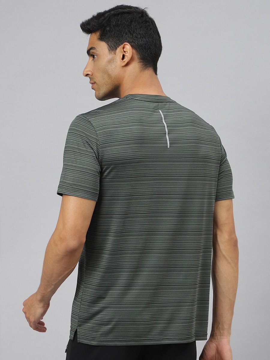 Alcis Men Stretch-X Anti-Static Slim-Fit Round Neck Running T-Shirt 