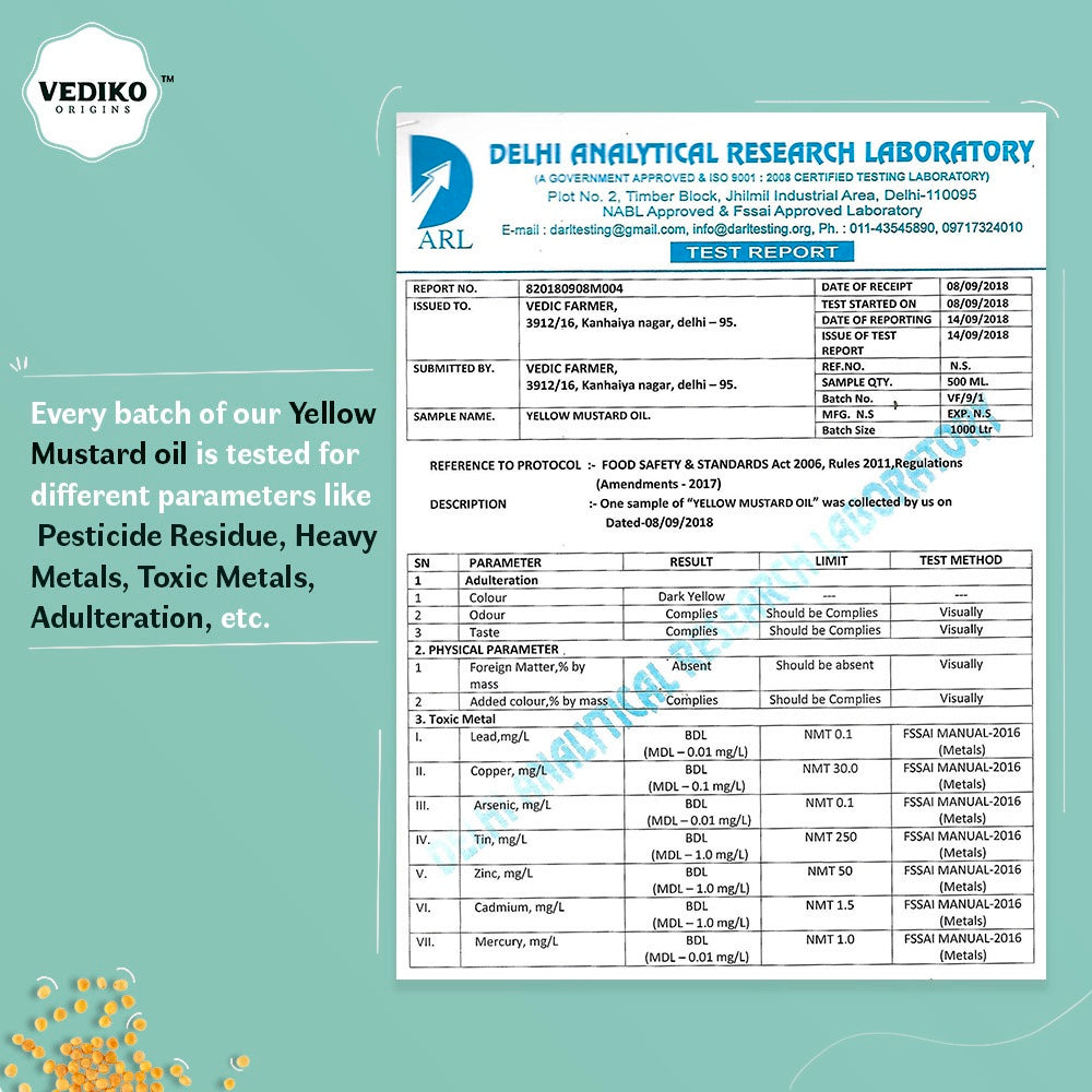 Vediko Origins Yellow Mustard Oil  Grab2Buy Vediko Origins Grab2Buy