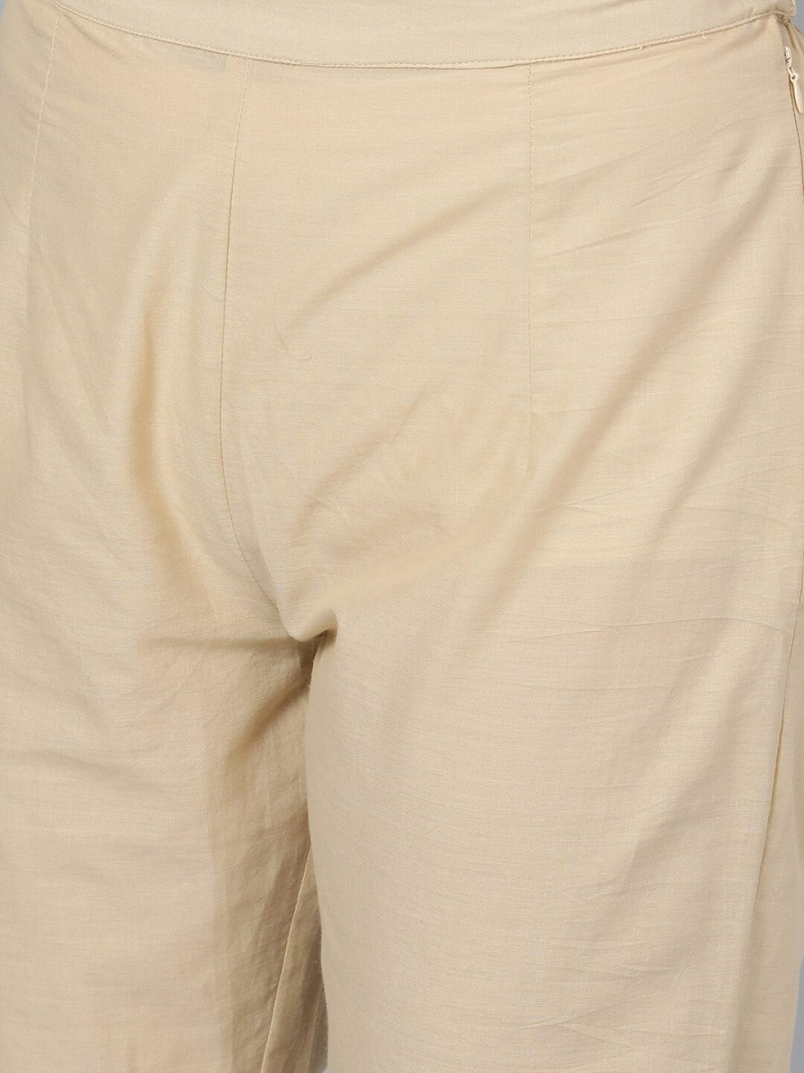 Aks Ethnic Motifs Printed Straight Pure Cotton Kurta with Trousers
