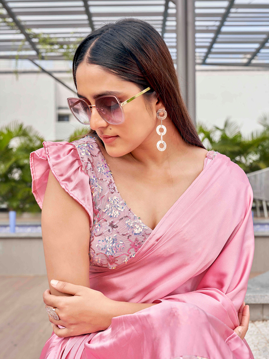 Tikhi Imli Sequinned Satin Ready to Wear Grab2Buy 