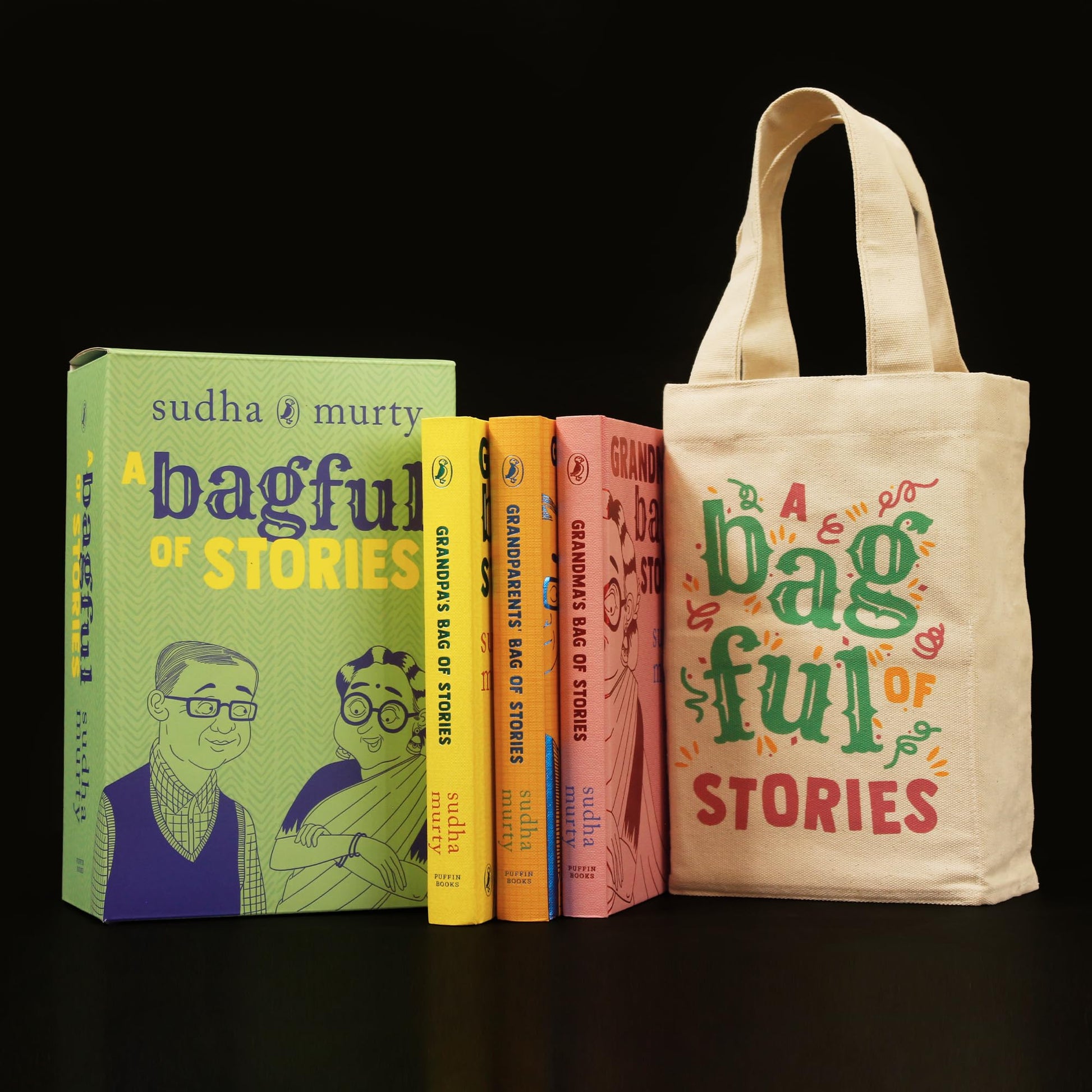 A Bagful of Stories: A Gift Edition Boxset of Grandma’s, Grandpa’s and Grandparents’ Bag of Stories by Sudha Murty 