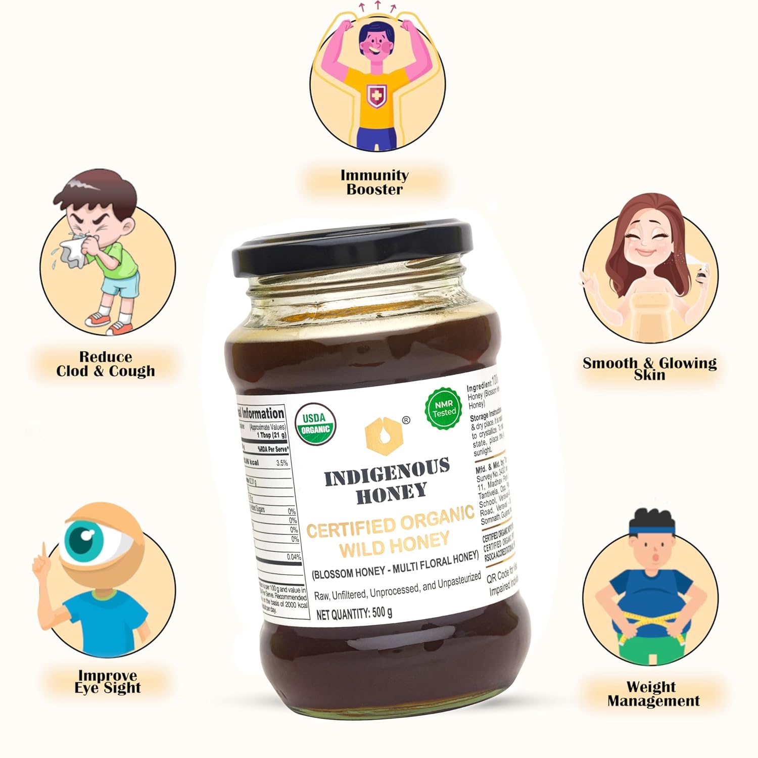 Indigenous Honey Raw Organic Honey Unprocessed Unfiltered Unpasteurized Pure Natural Original Honey 