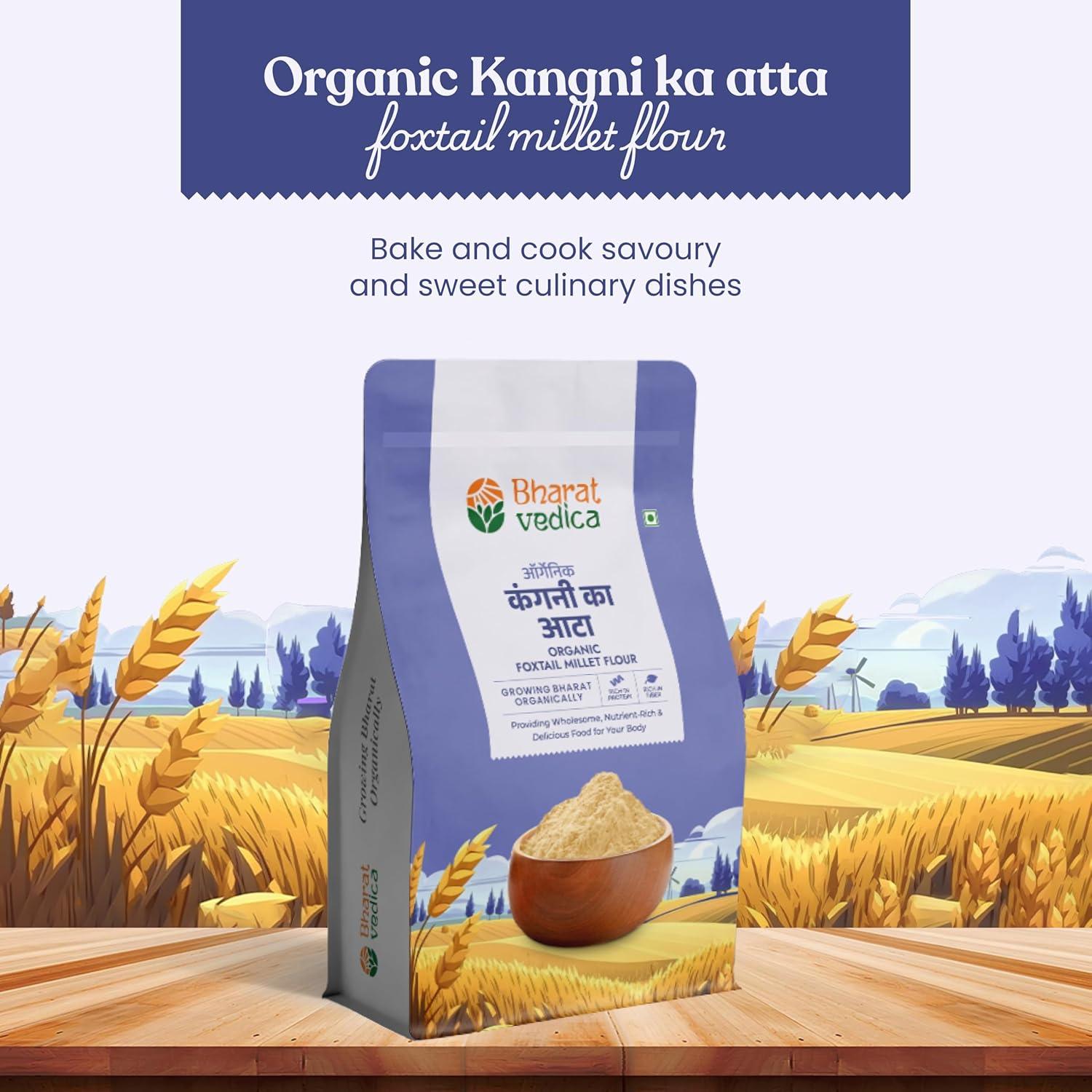 Bharat Vedica Organic Foxtail Millet Flour - Organic kangani ka Atta
