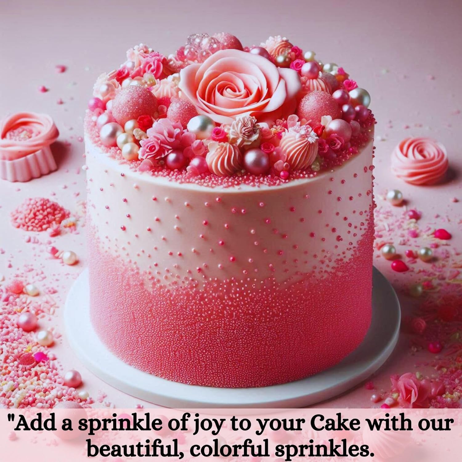 Confect Rose Pink | Sprinkles Bottle for Decoration Bottle