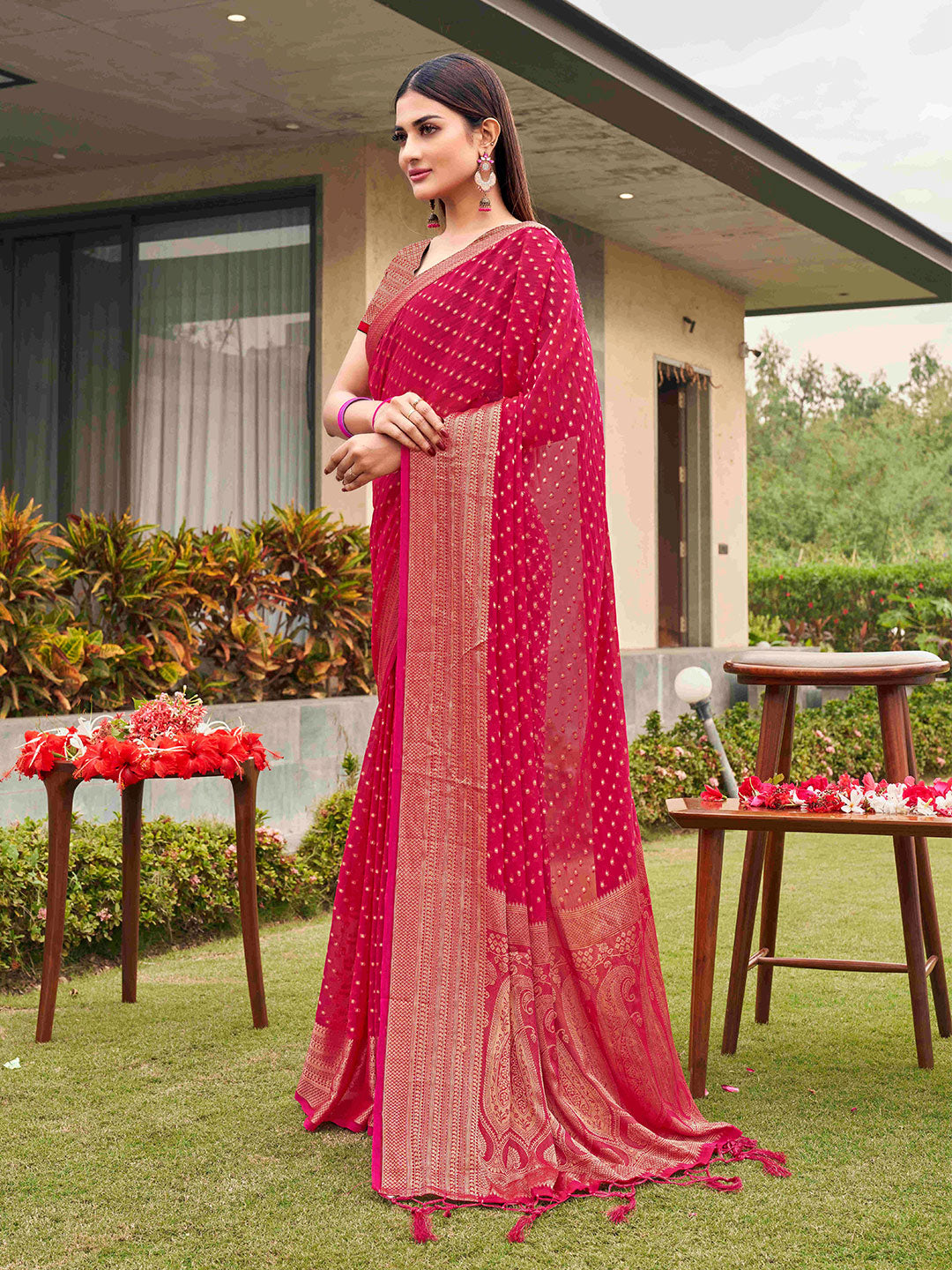 Tikhi Imli Woven Design Zari Art Silk Grab2Buy 