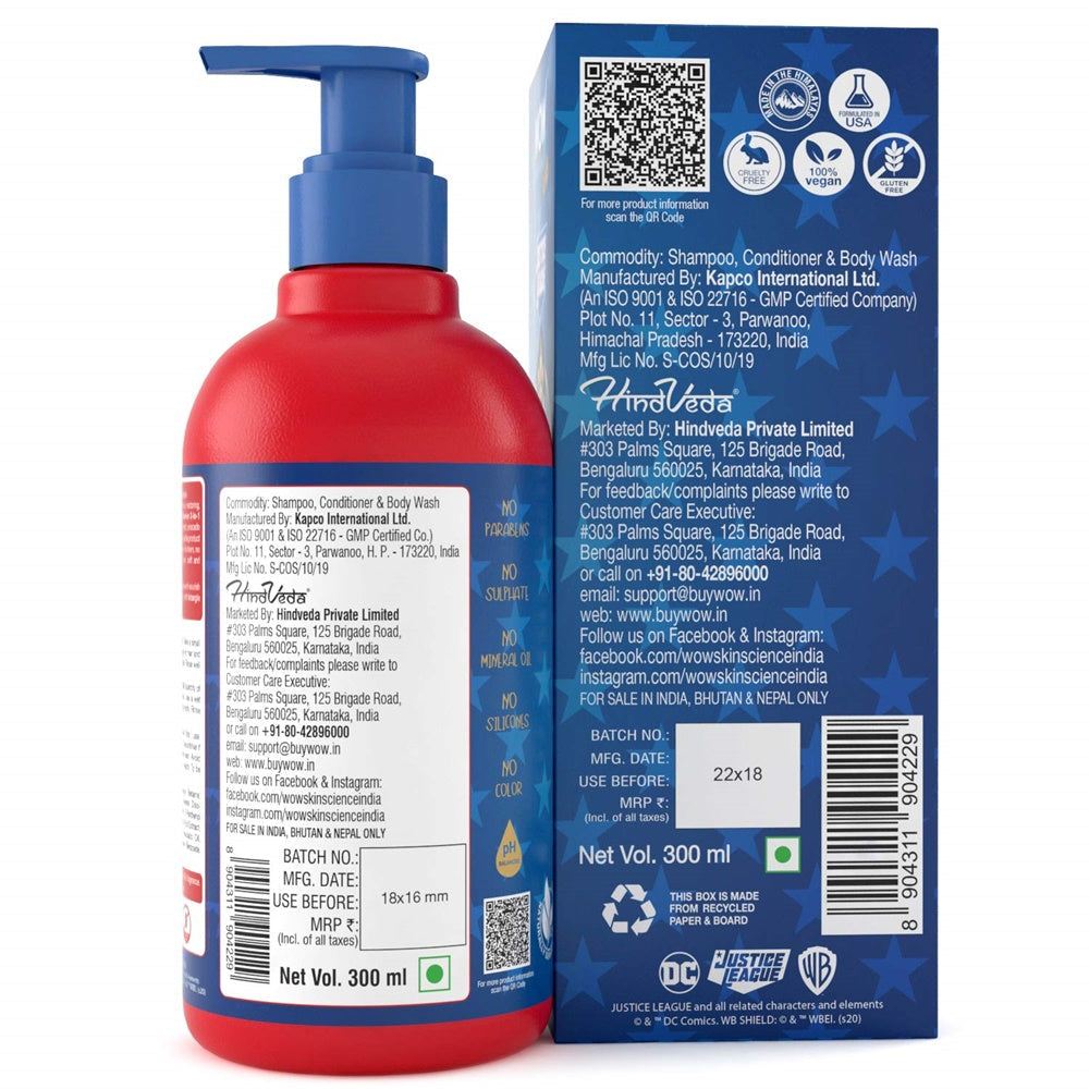 Wow Skin Science Kids 3 in 1 Wash - Golden Warrior Wonder Woman Edition  Grab2Buy Wow Skin Science Grab2Buy