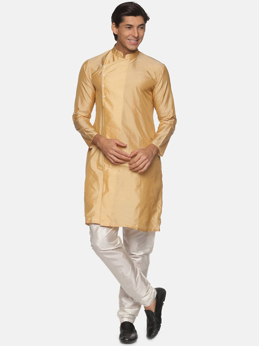Sethukrishna Men Beige Kurta with Pyjamas
