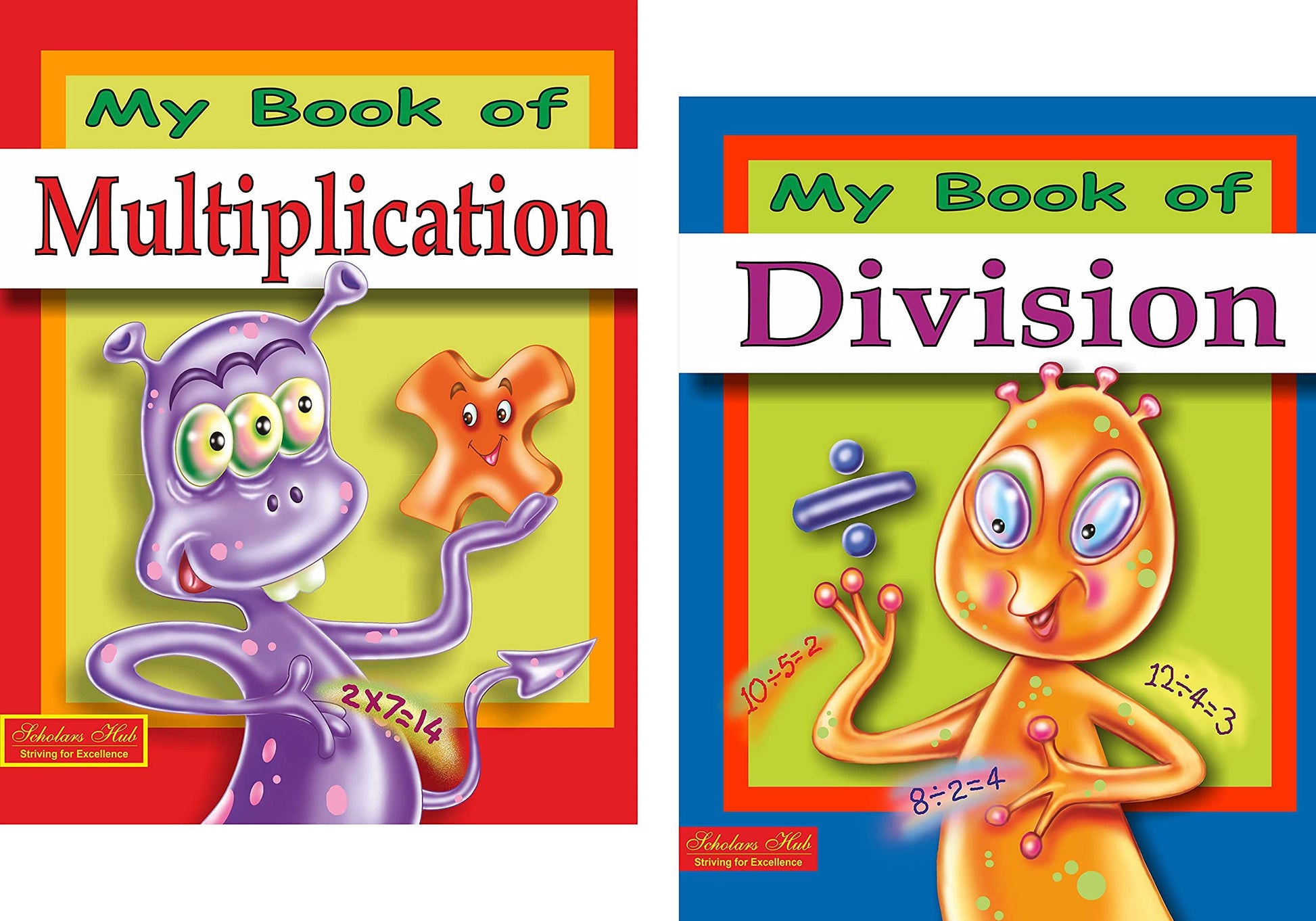 Scholars Hub Addition, Subtraction, Multiplication & Division Book For Kids Combo (Set Of 4 Books) | 192 Pages
