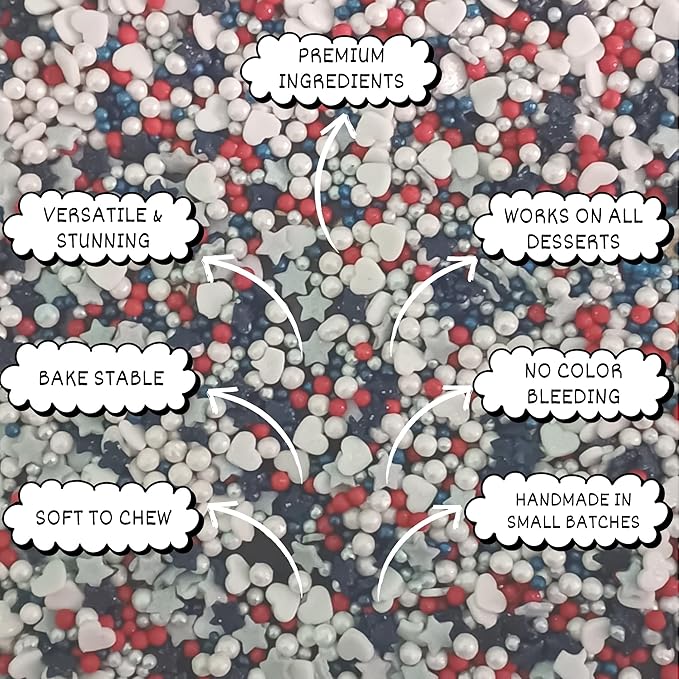 Confect Patriotic Sprinkles for Decoration 07