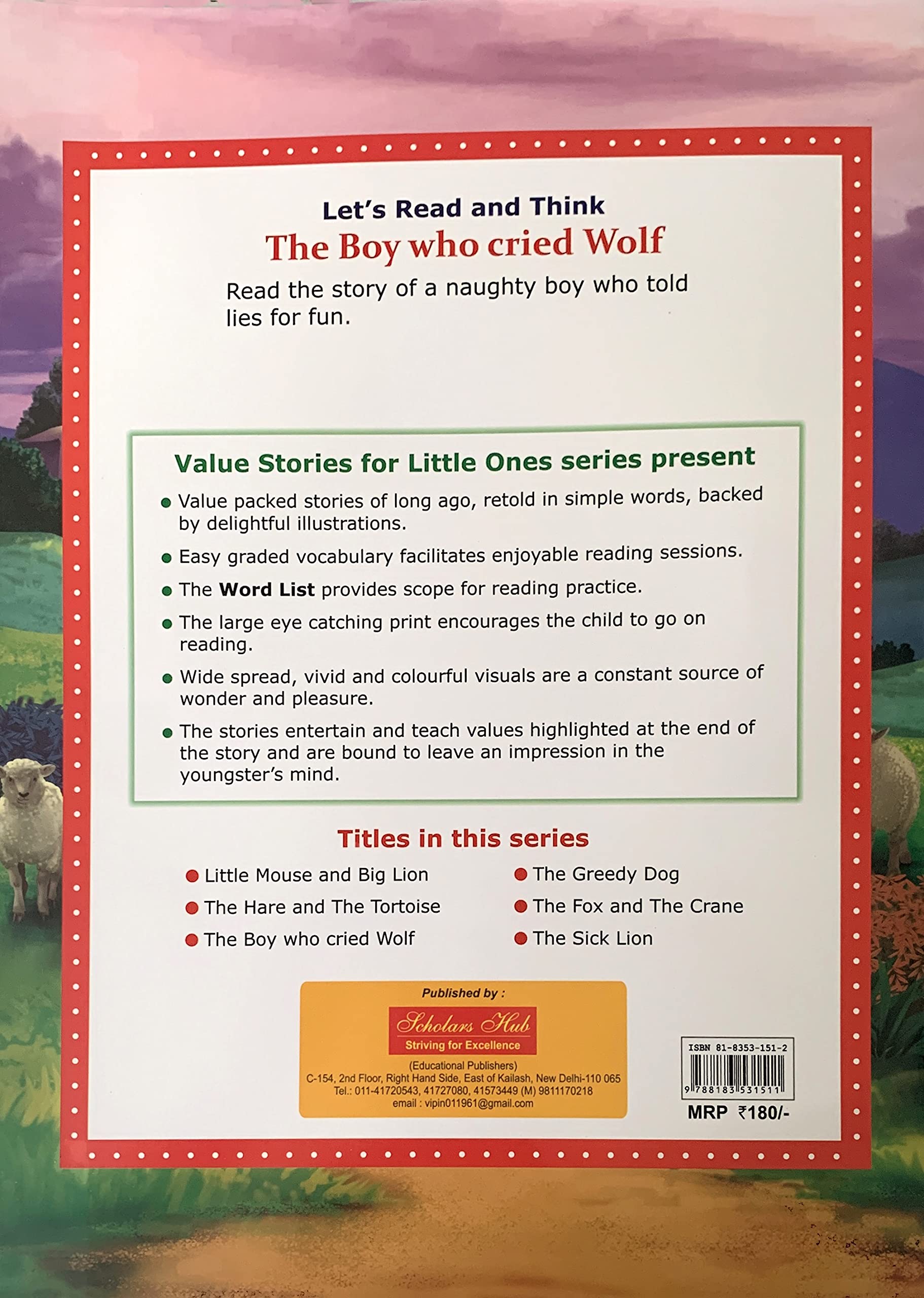 Value Stories.-The Boy Who Cried Wolf.  Grab2Buy Scholars Hub Grab2Buy