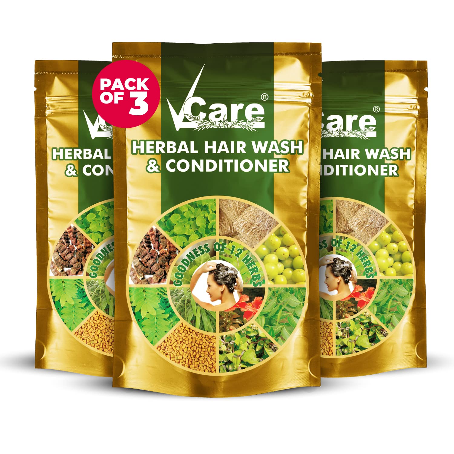 VCare Herbal Hair Wash Powder And Conditioner  Grab2Buy VCare Grab2Buy