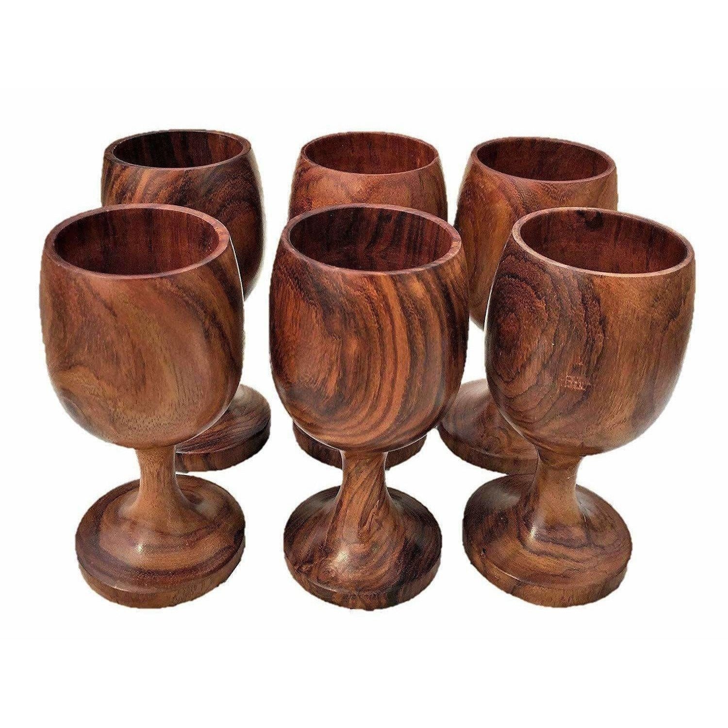 Handmade Sheesham Wooden Glass | Grab2Buy