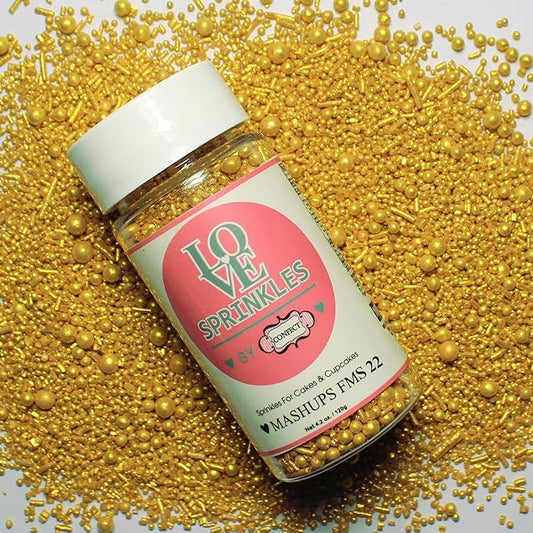 Confect Gold | Sprinkles Bottle for Decoration Bottle