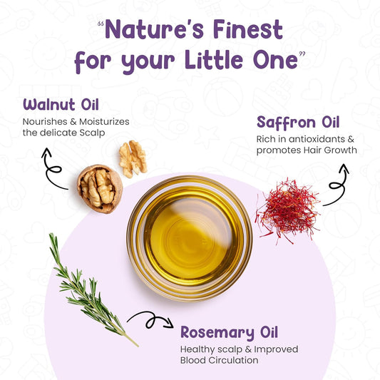 Mother Sparsh Nourishing Baby Hair Oil, Soothe & Nourishes Delicate Baby Scalp, Suitable Hair Oil for Newborns - Grab2buy