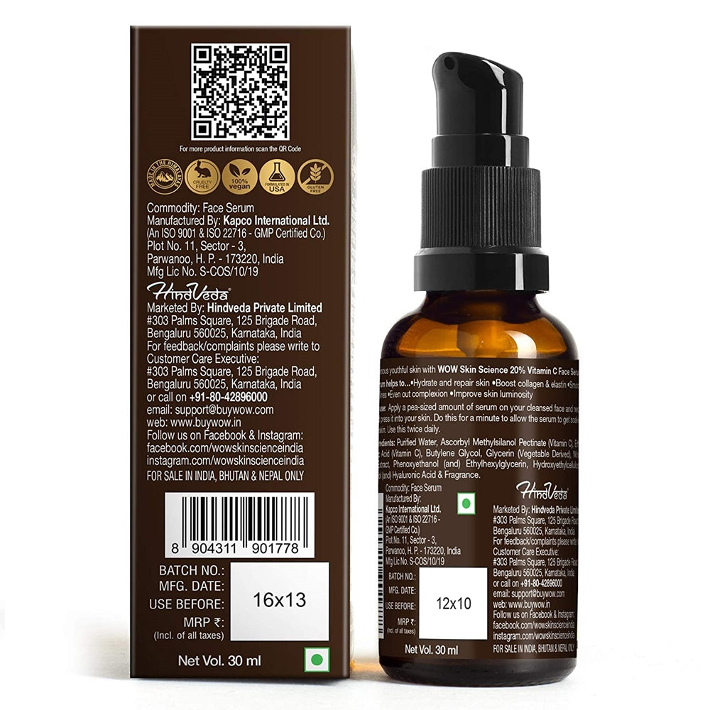 Wow Skin Science Vitamin C & Niacinamide Brightening Face Serum  Grab2Buy Wow Skin Science Grab2Buy