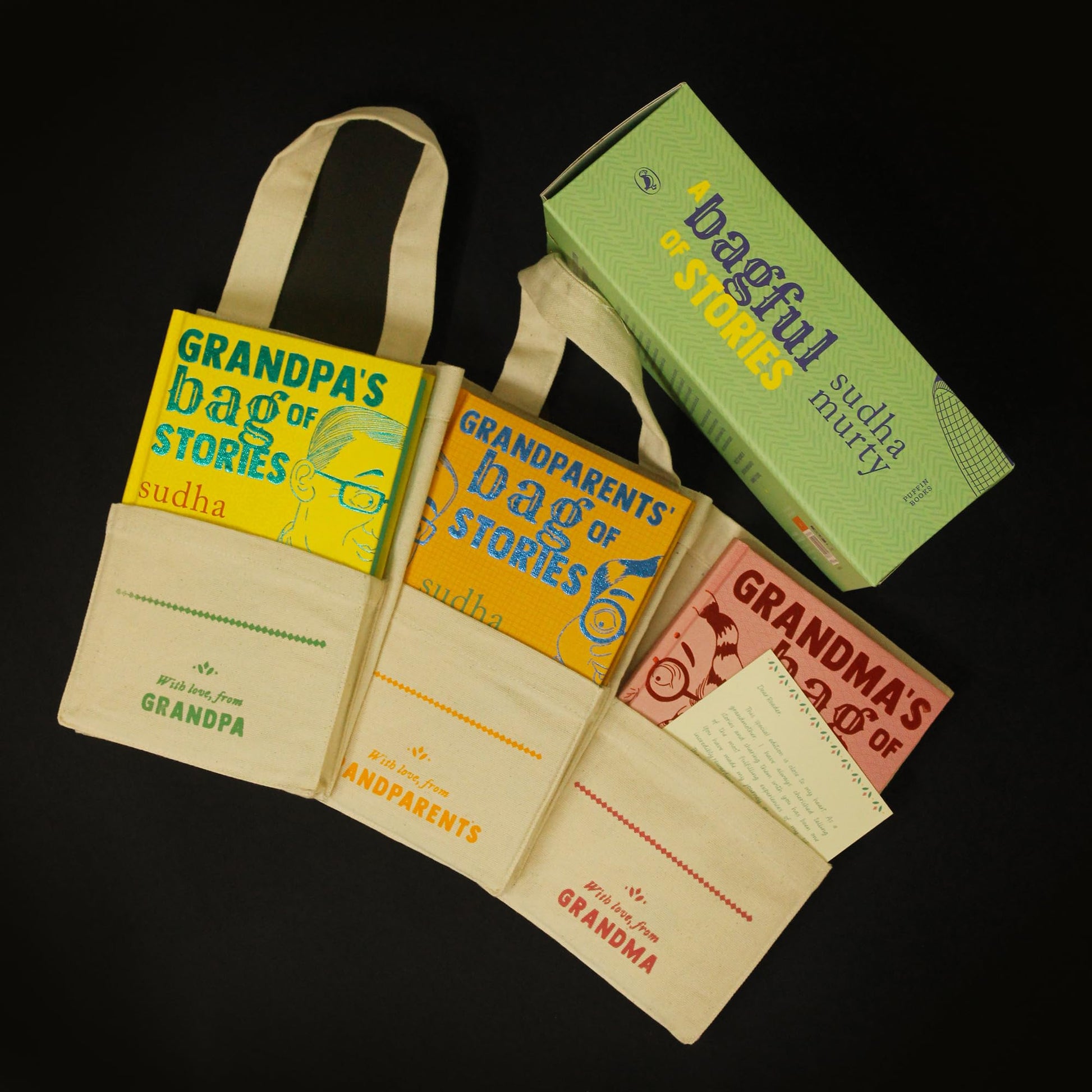 A Bagful of Stories: A Gift Edition Boxset of Grandma’s, Grandpa’s and Grandparents’ Bag of Stories by Sudha Murty 