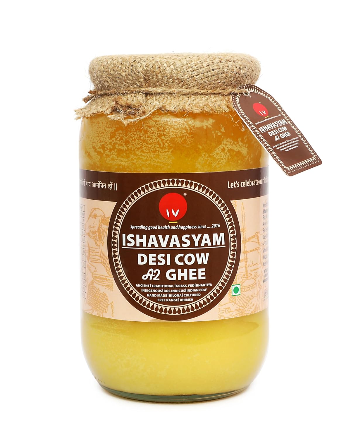 Isha Vasyam A2 Desi Ghee - Desi Gir Cow's Vedic Traditional Grassfed Ghee 