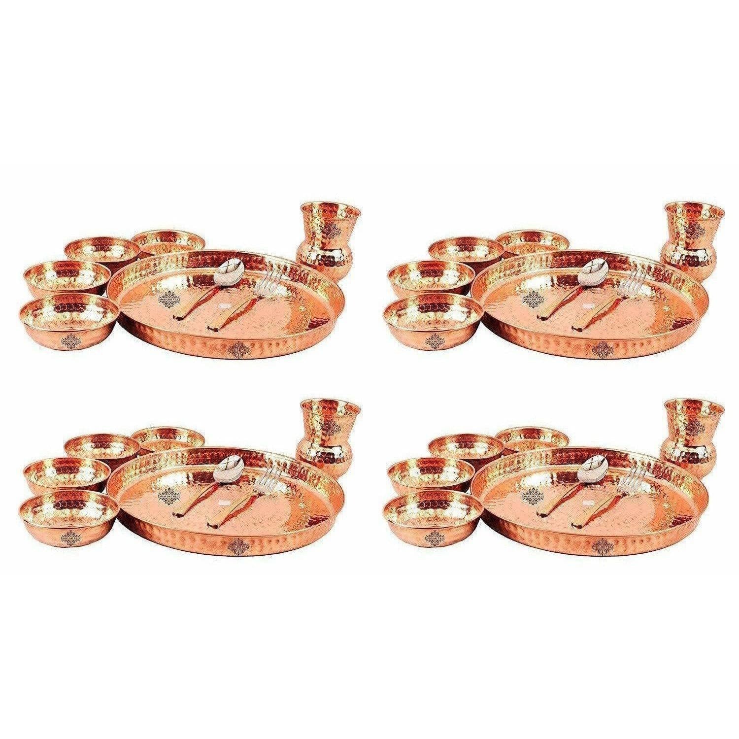 Traditional Design Copper Thali Multi cuisine Dinnerware Set, 8 Pieces  Grab2Buy Brandless Grab2Buy