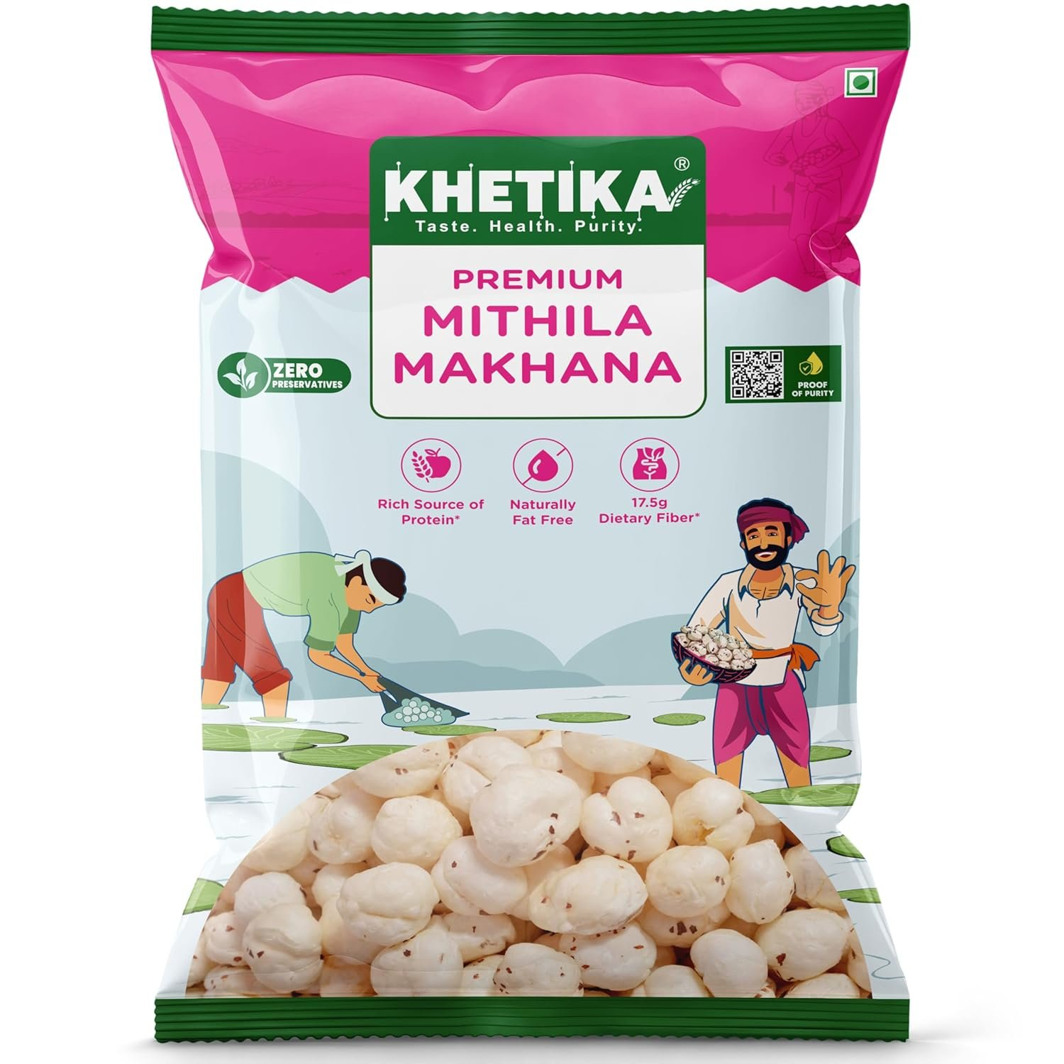 Khetika Premium Raw Phool Makhana 