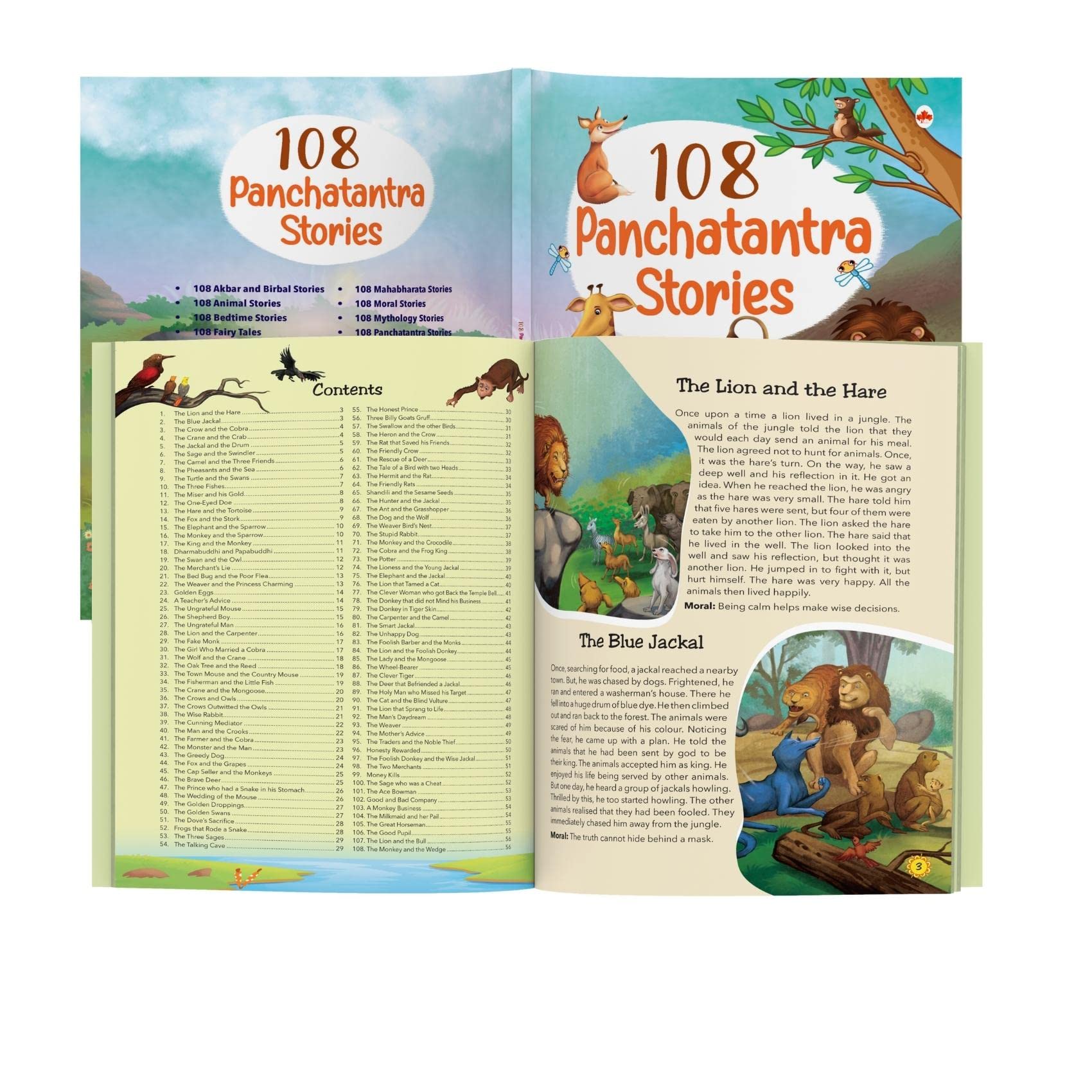 108 Panchatantra Stories (Illustrated) - Story Book For Kids - English Short Stories - Moral Stoy Book - Bedtime Stories - Age 3+ - Read Aloud To Infants, Toddlers 