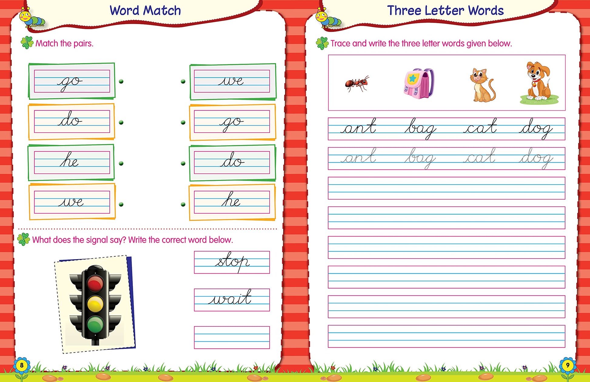 Scholars Hub Cursive Writing Books Combo (Vol 0,1) (For Ages 4-6)- Capital Letters, Small Letters & Word Family | Pack Of 2 Books