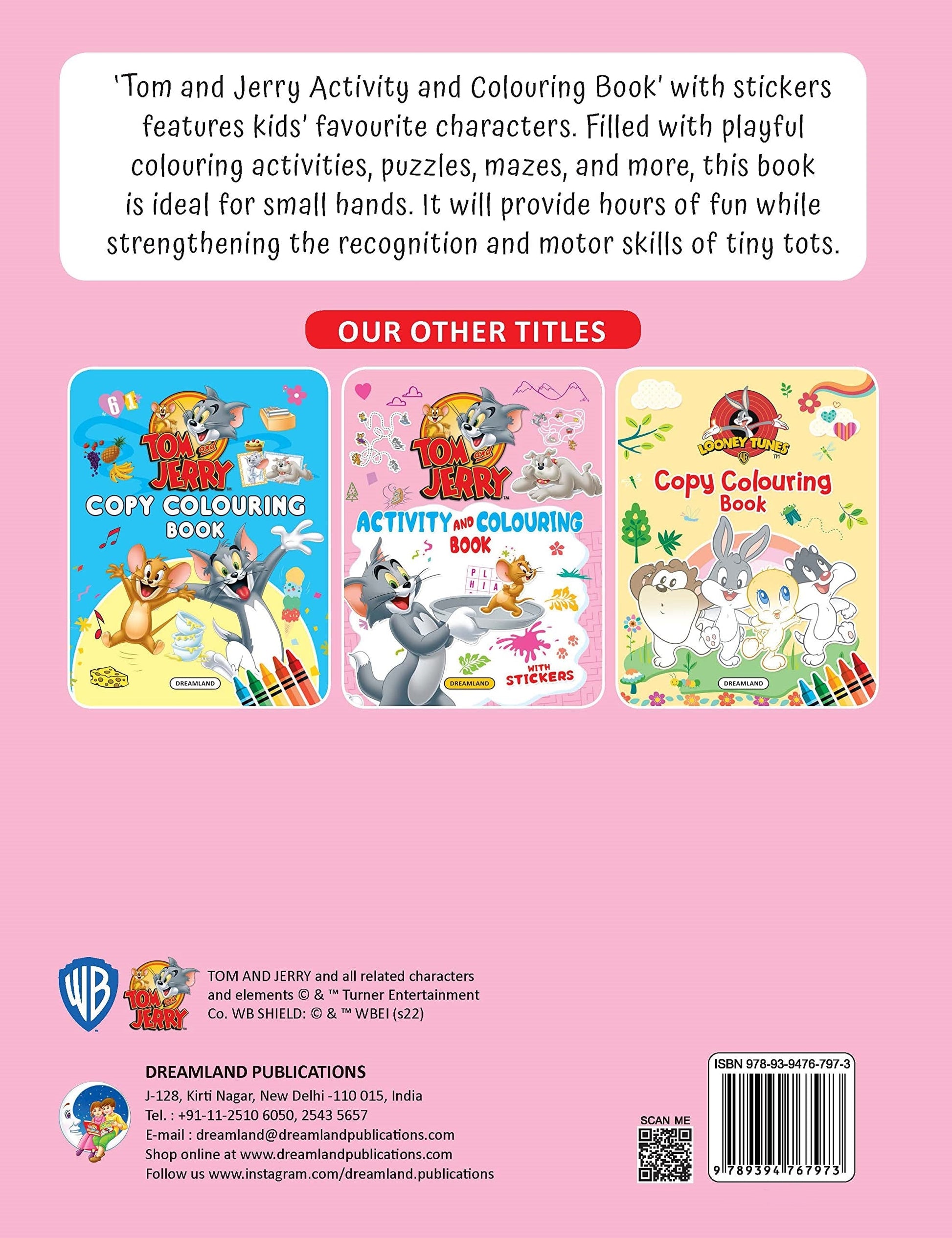 Dreamland Tom and Jerry Activity and Colouring Book