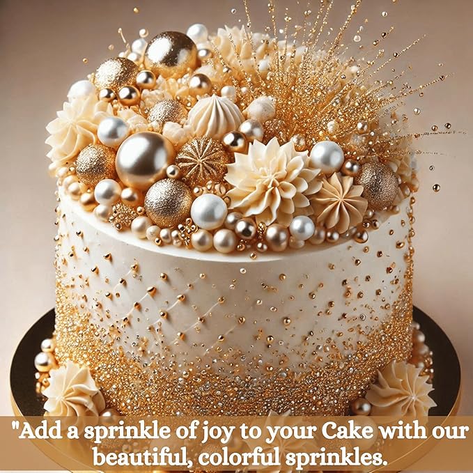 Confect Champagne Gold | Sprinkles Bottle for Decoration Bottle