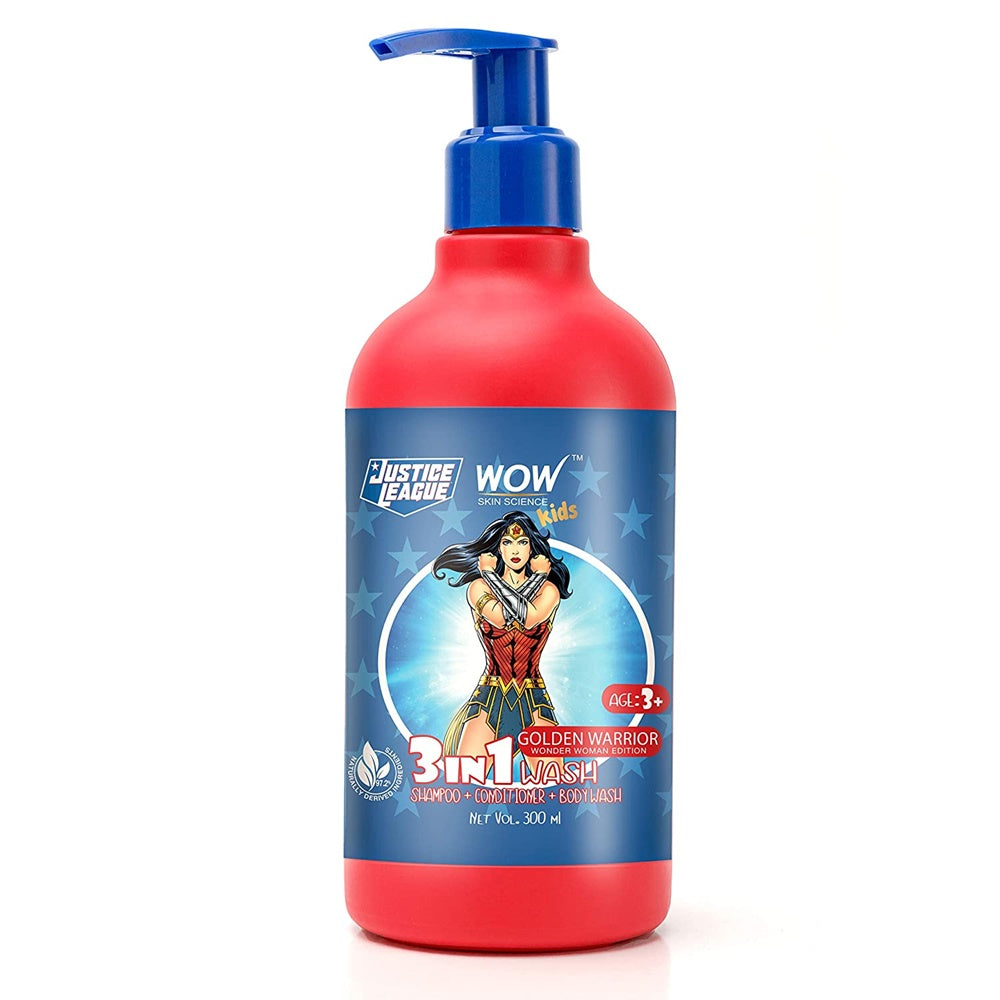 Wow Skin Science Kids 3 in 1 Wash - Golden Warrior Wonder Woman Edition  Grab2Buy Wow Skin Science Grab2Buy