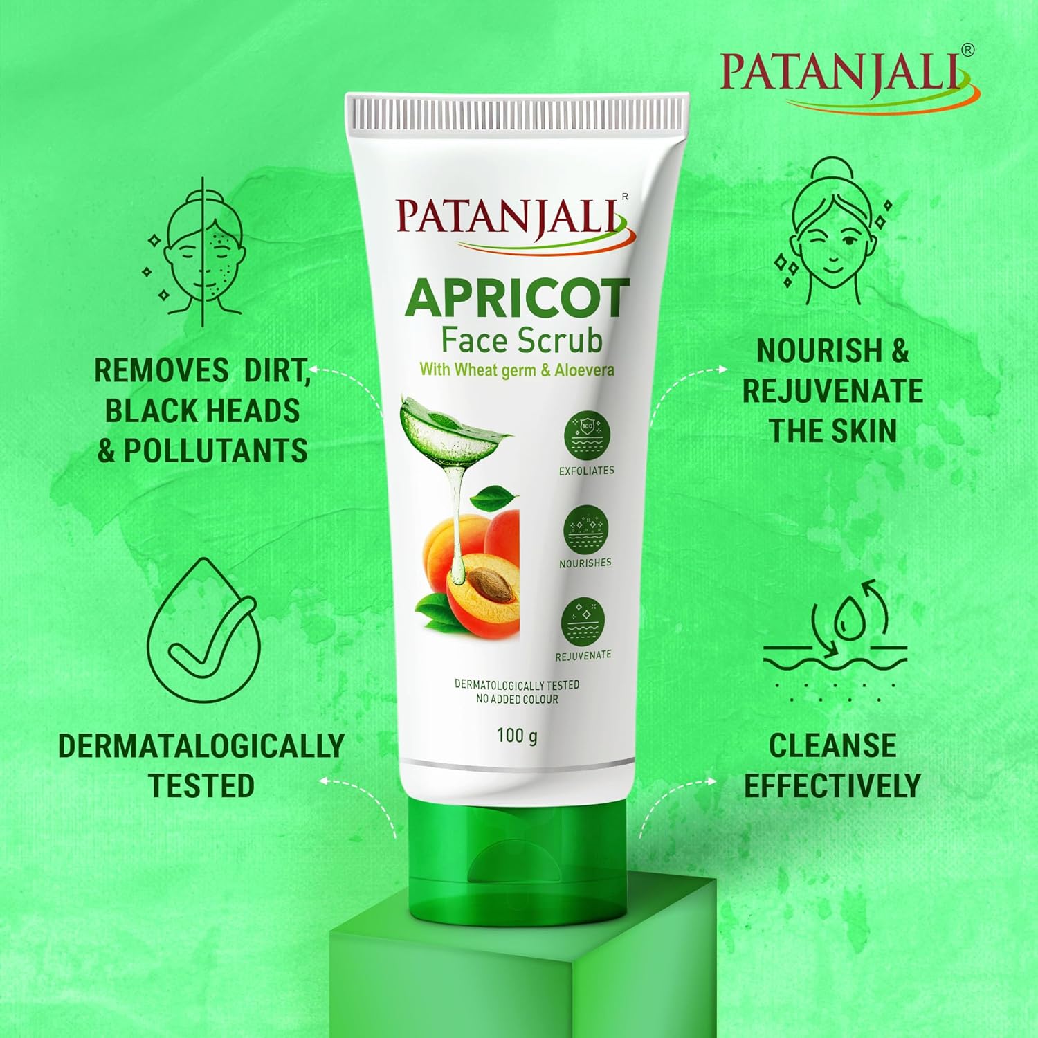 Patanjali Apricot Face Scrub 