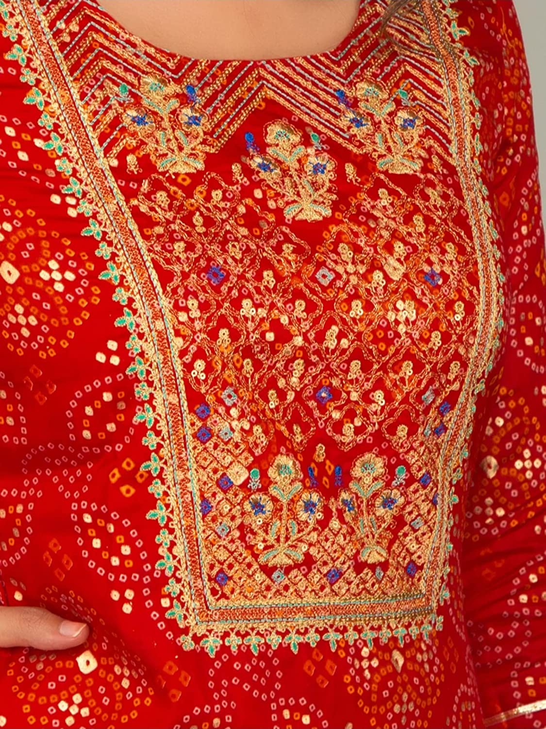 Indian Clothing Women's Red Printed Kurta with Sharara - NOZ2TOZ - Grab2buy
