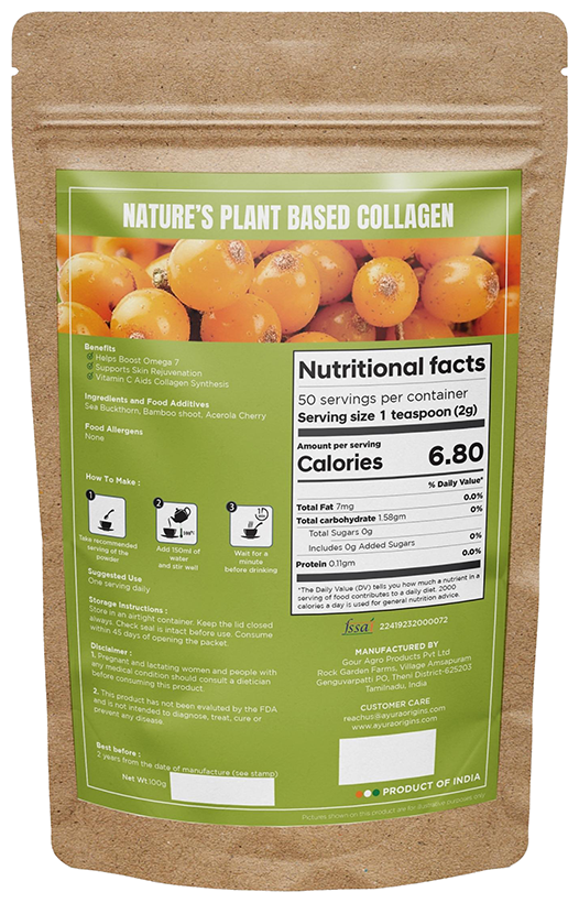 Ayura Origins Nature's Plant Based Collagen Powder 