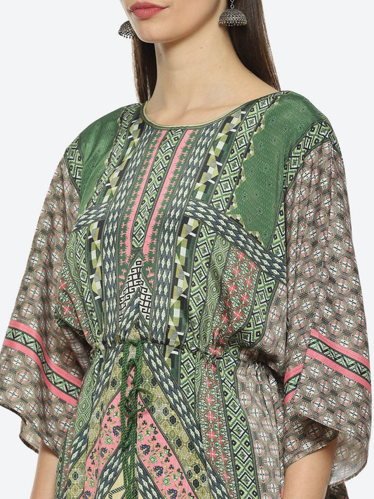 Biba Extented Sleeves Printed Kurta Set - Grab2buy