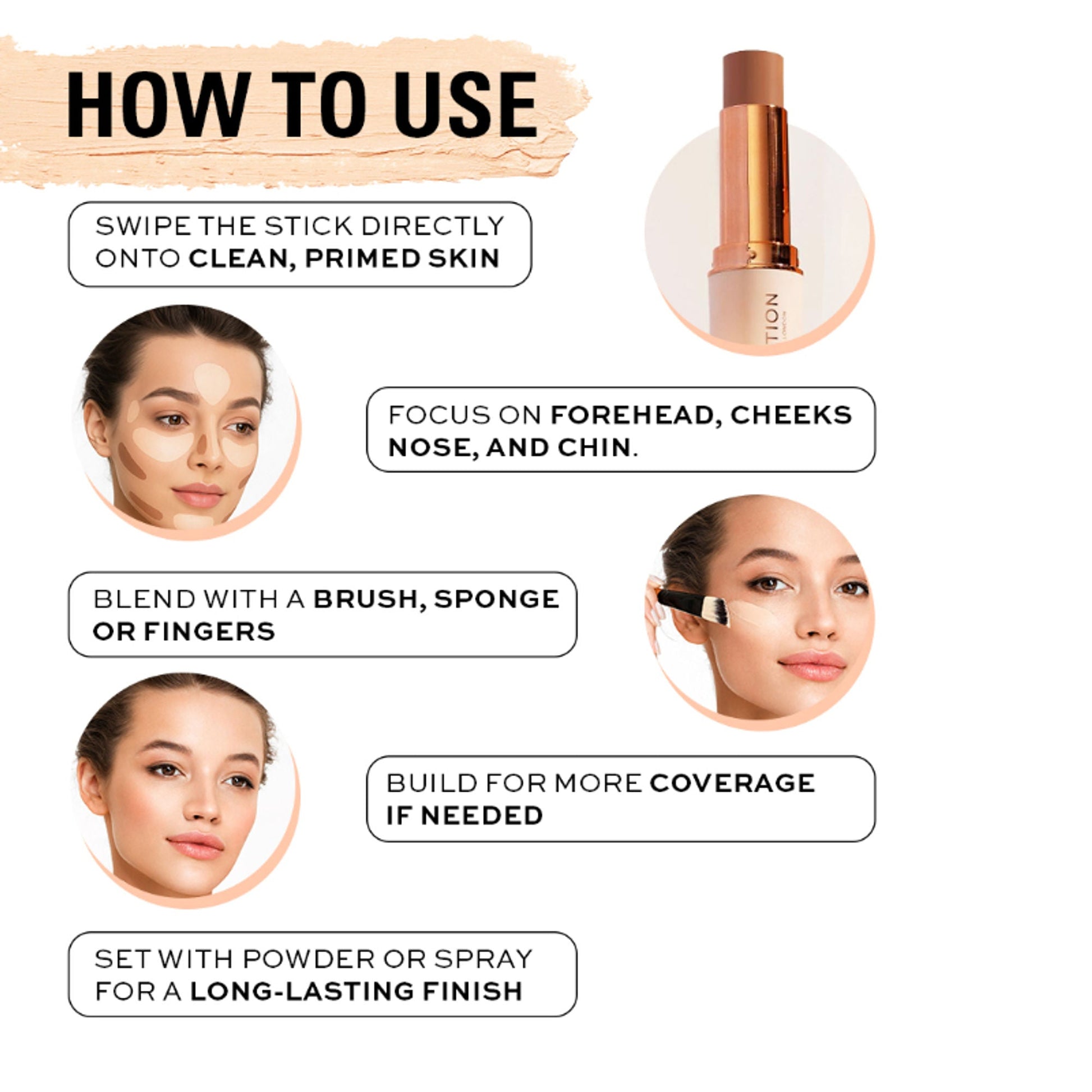 Makeup Revolution Fast Base Stick Foundation - F2