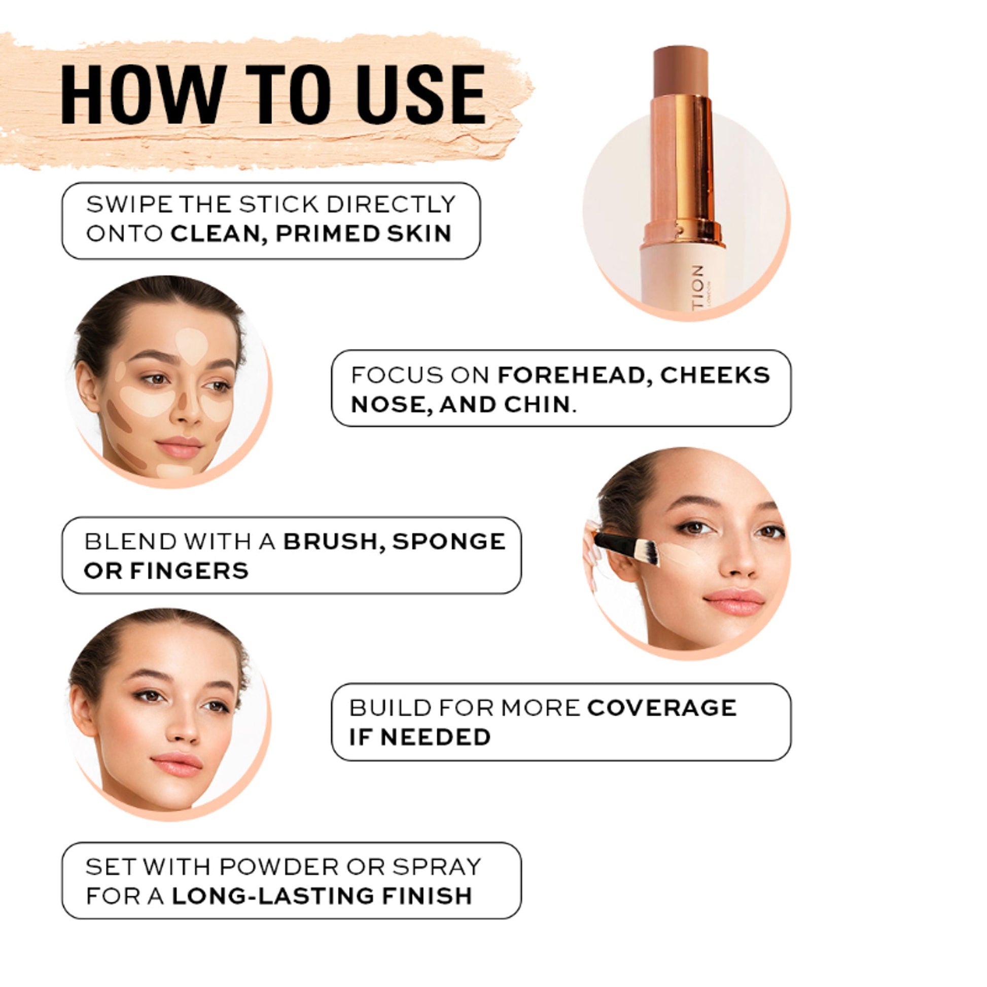 Makeup Revolution Fast Base Stick Foundation - F7
