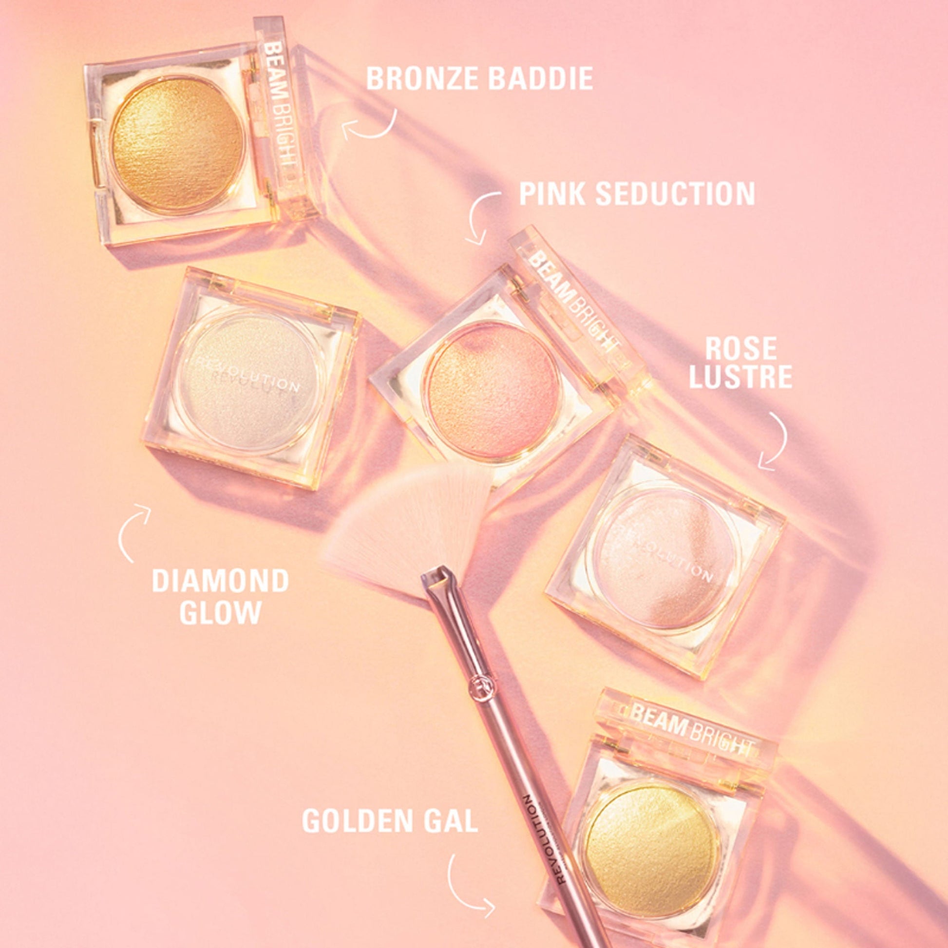 Makeup Revolution Beam Bright Highlighter - Rose Lustre
