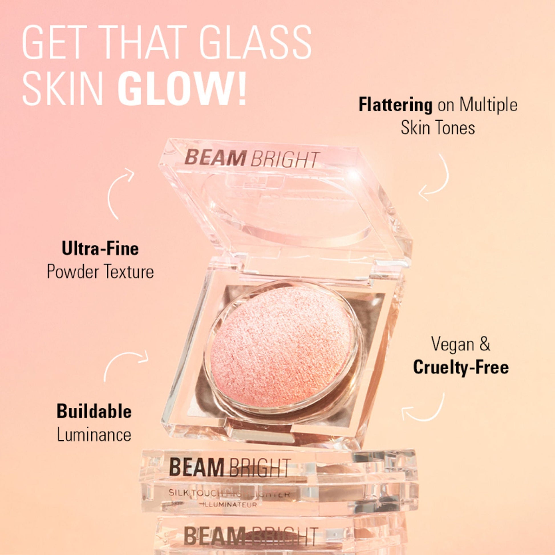 Makeup Revolution Beam Bright Highlighter - Pink Seduction