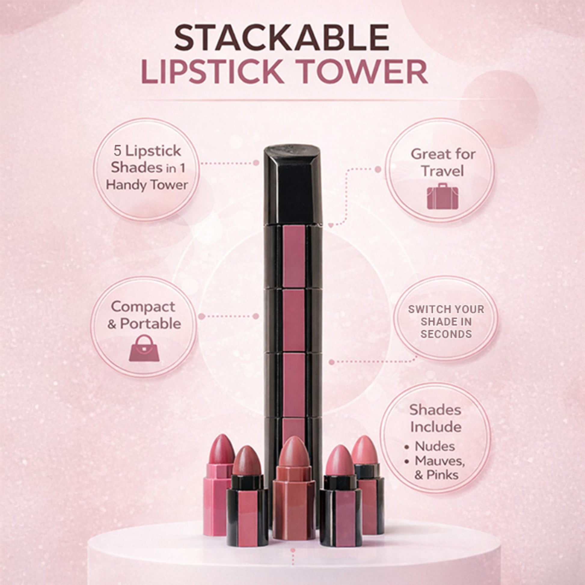 CUFFS N LASHES Penta 5 In 1 Matte Lipstick - 01 Nude
