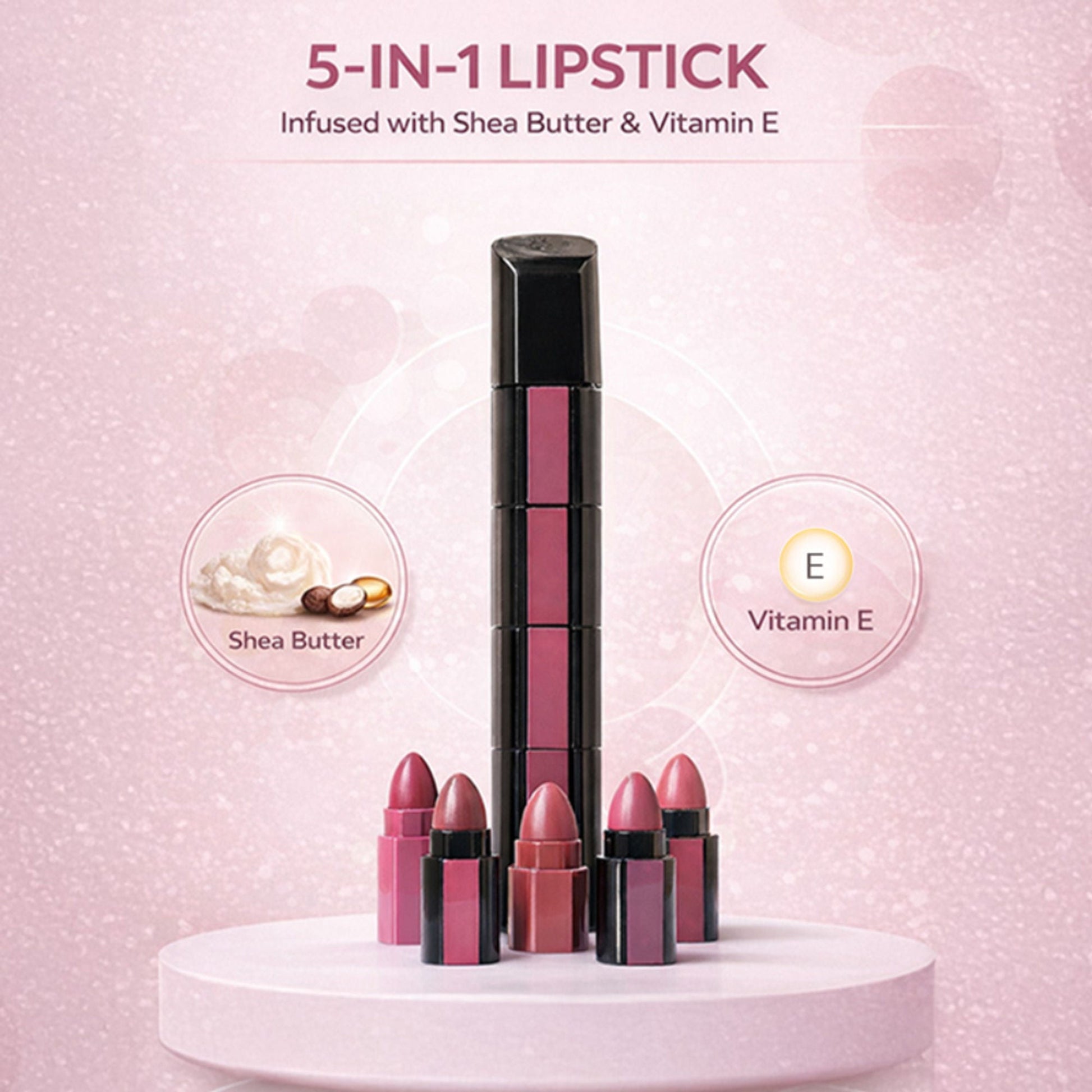 CUFFS N LASHES Penta 5 In 1 Matte Lipstick - 01 Nude