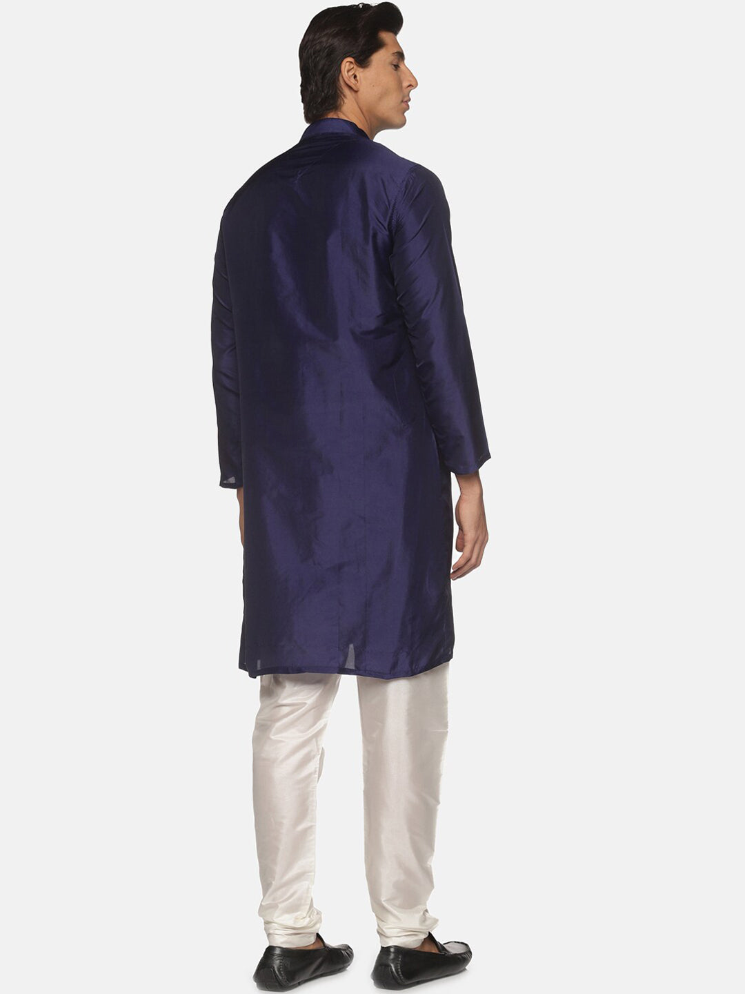 Sethukrishna Navy Blue Kurta with Pyjamas For Men