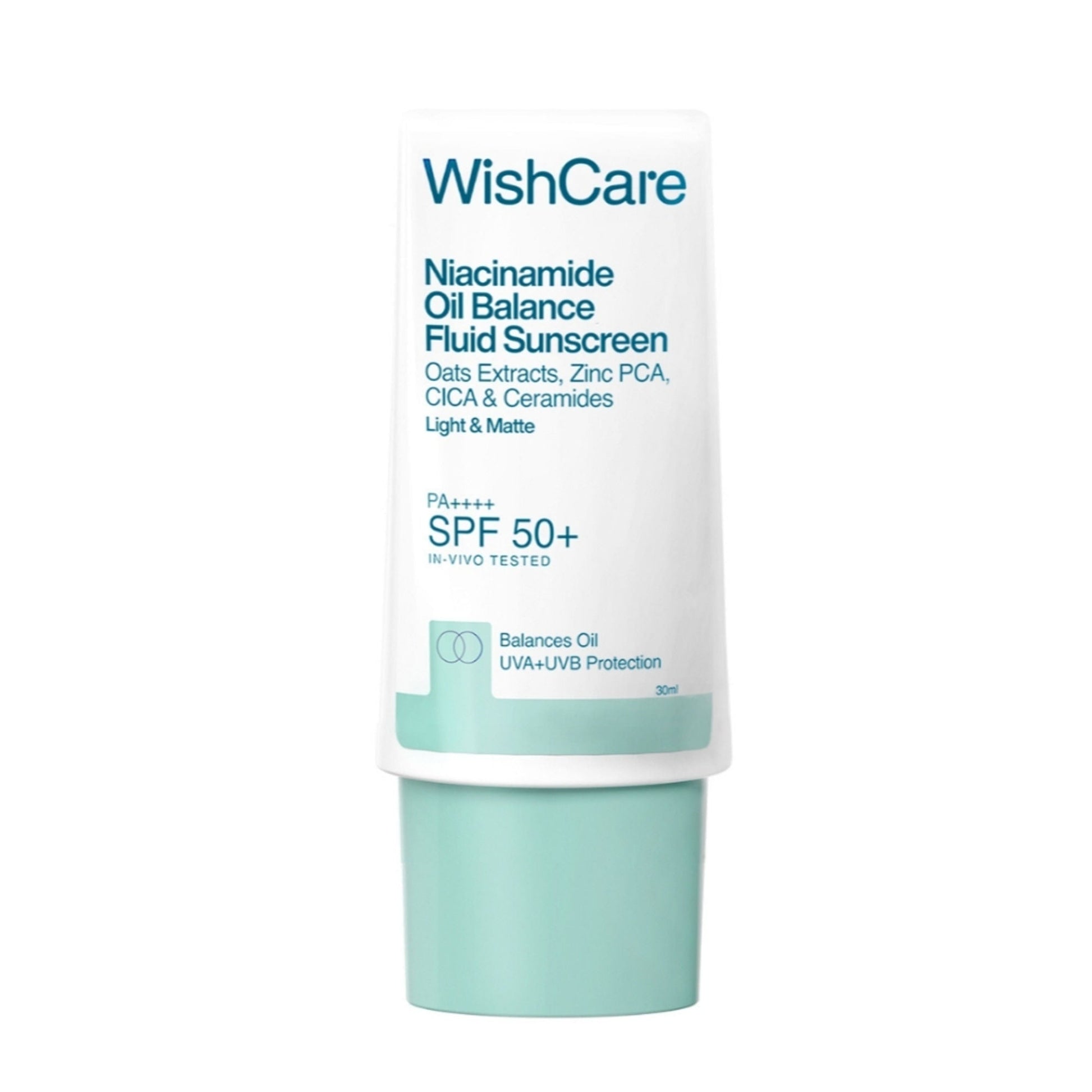 WishCare Niacinamide Oil Balance Fluid Face Sunscreen for Oily Skin with SPF50 PA++++ In-Vivo Tested  Grab2Buy Wishcare Grab2Buy