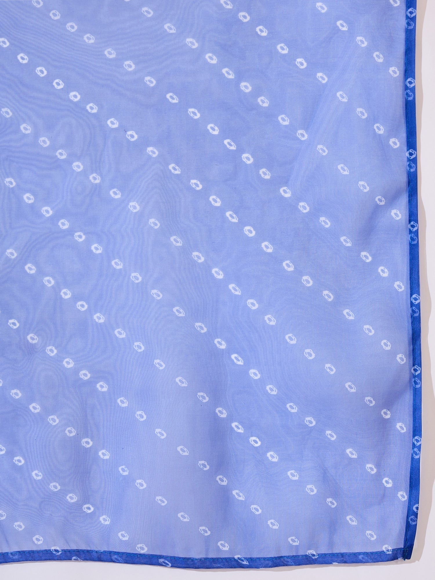 InWeave Fuchsia Strappy Kurta Set Blue Bandhani Or Dupatta 