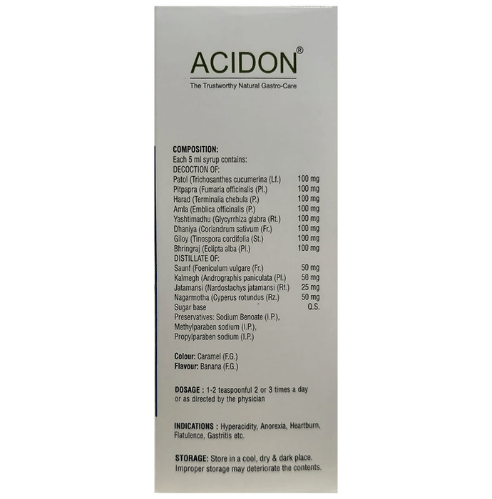SDH Naturals Acidon Syrup 